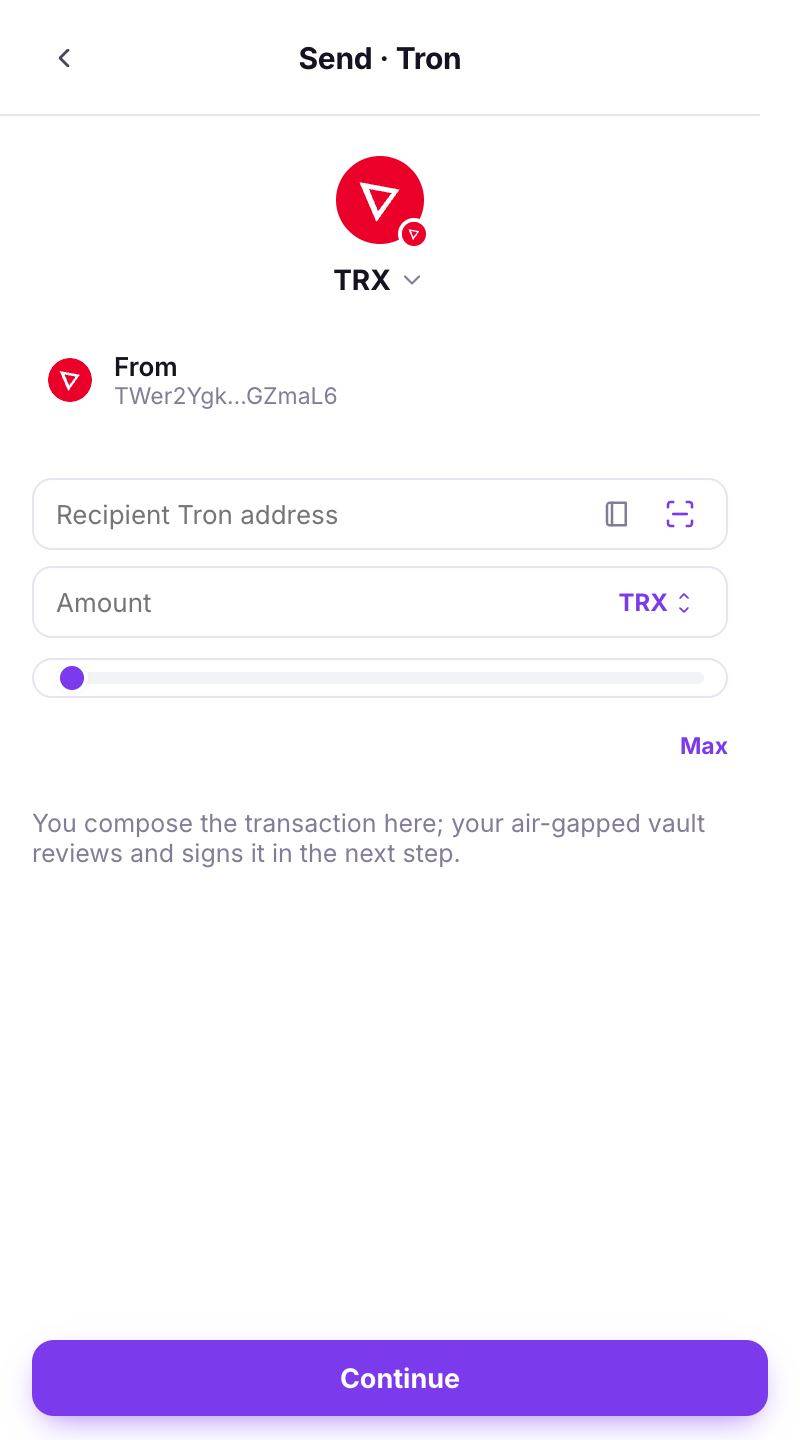 send trx