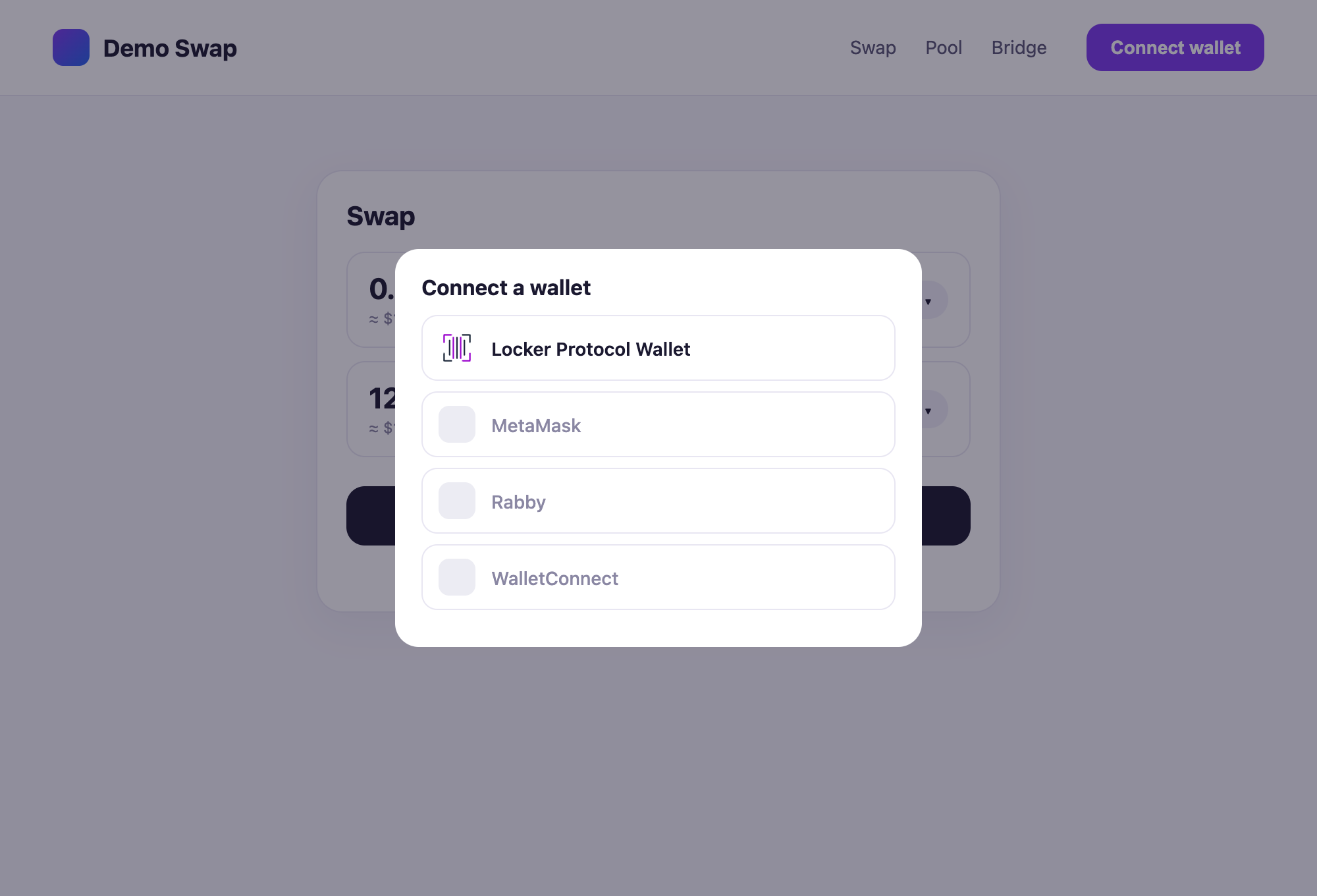 wallet picker