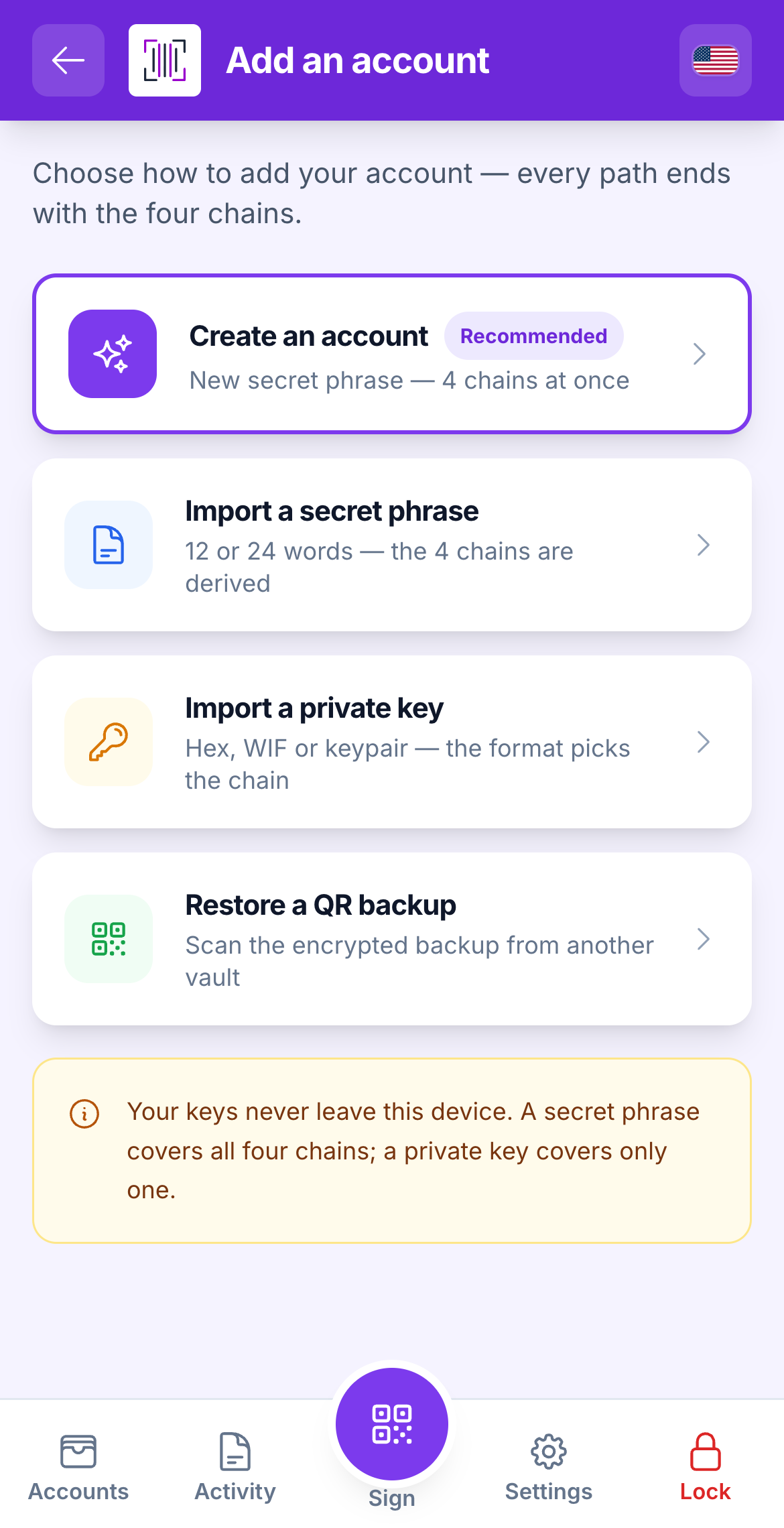 add wallet menu