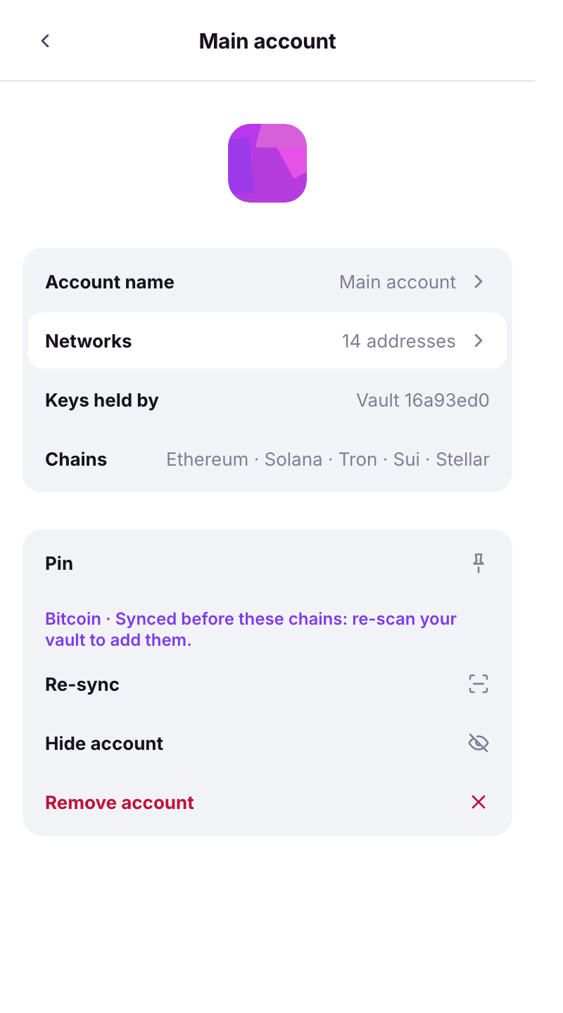 account details