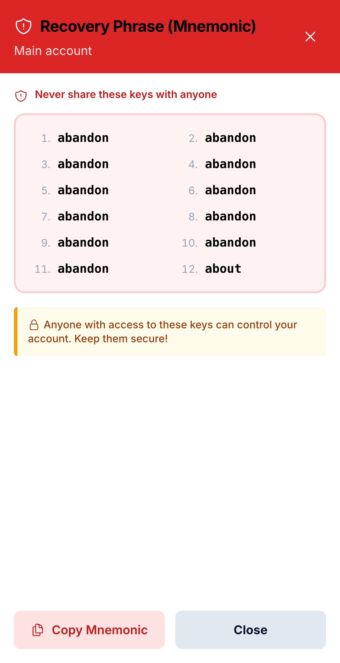 show addresses