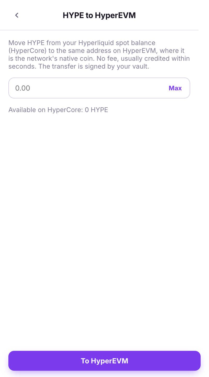 to hyperevm