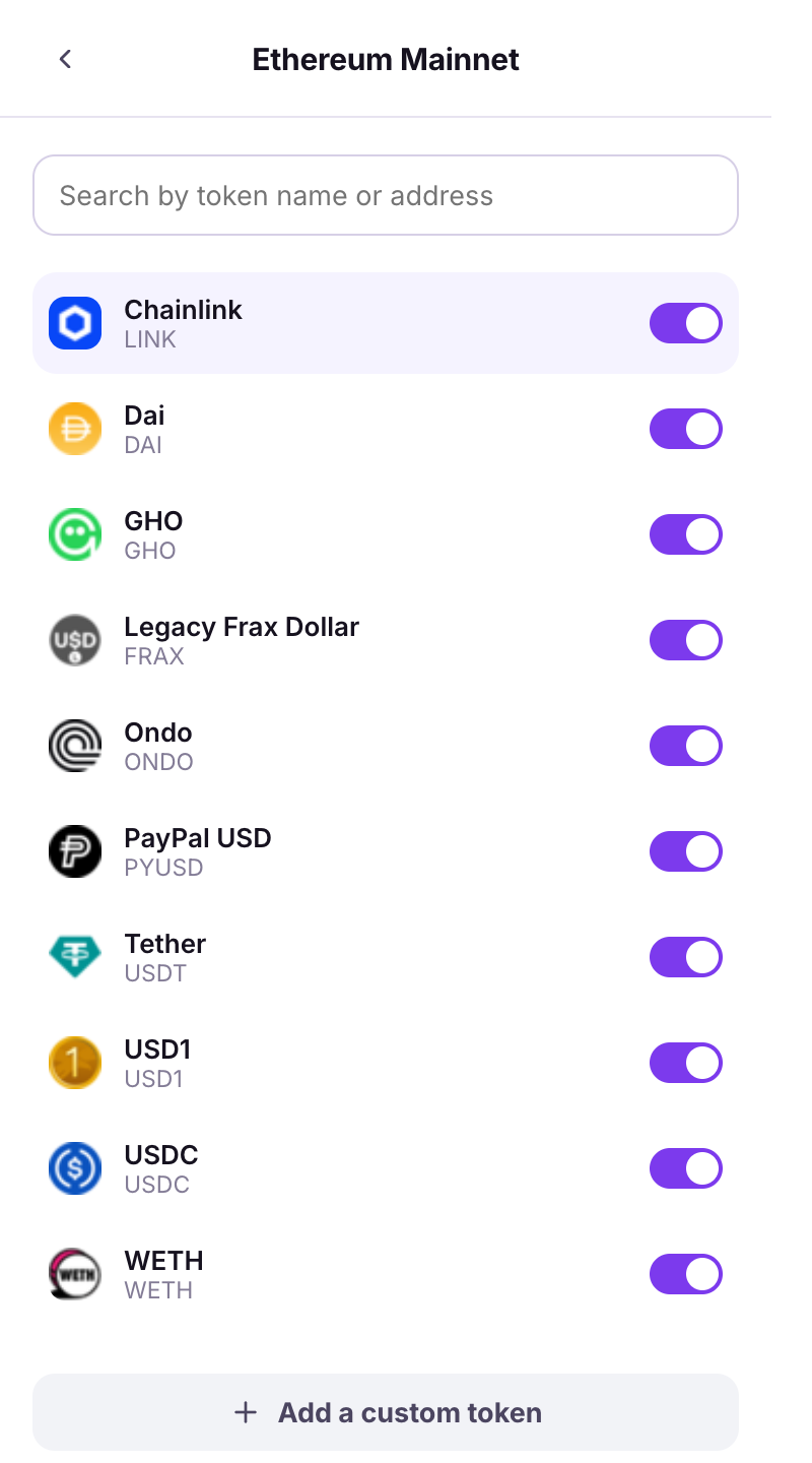 manage tokens