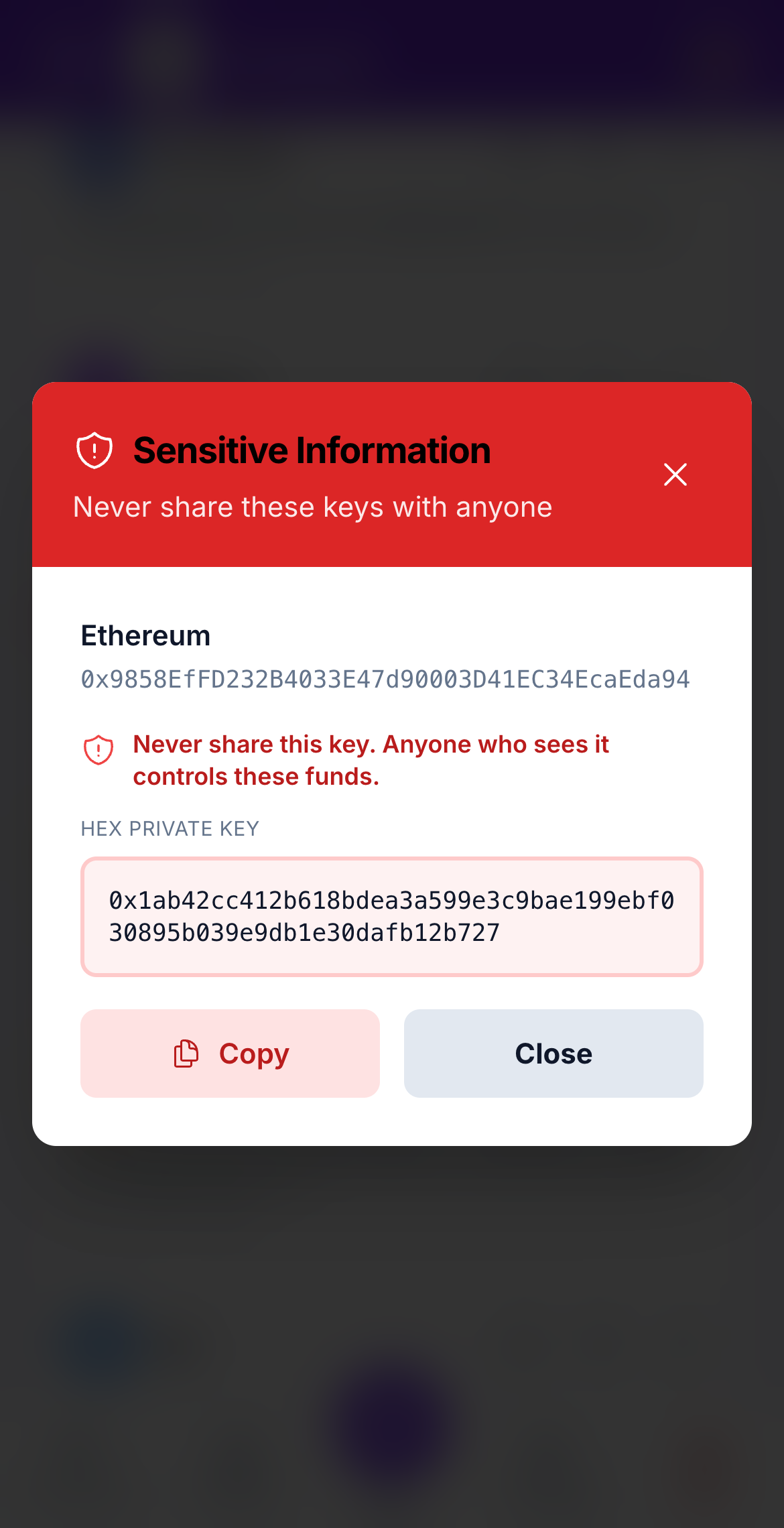 key shown