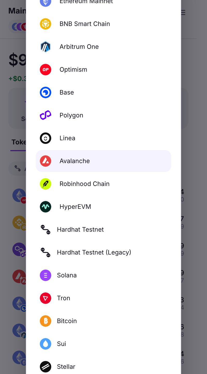 network picker