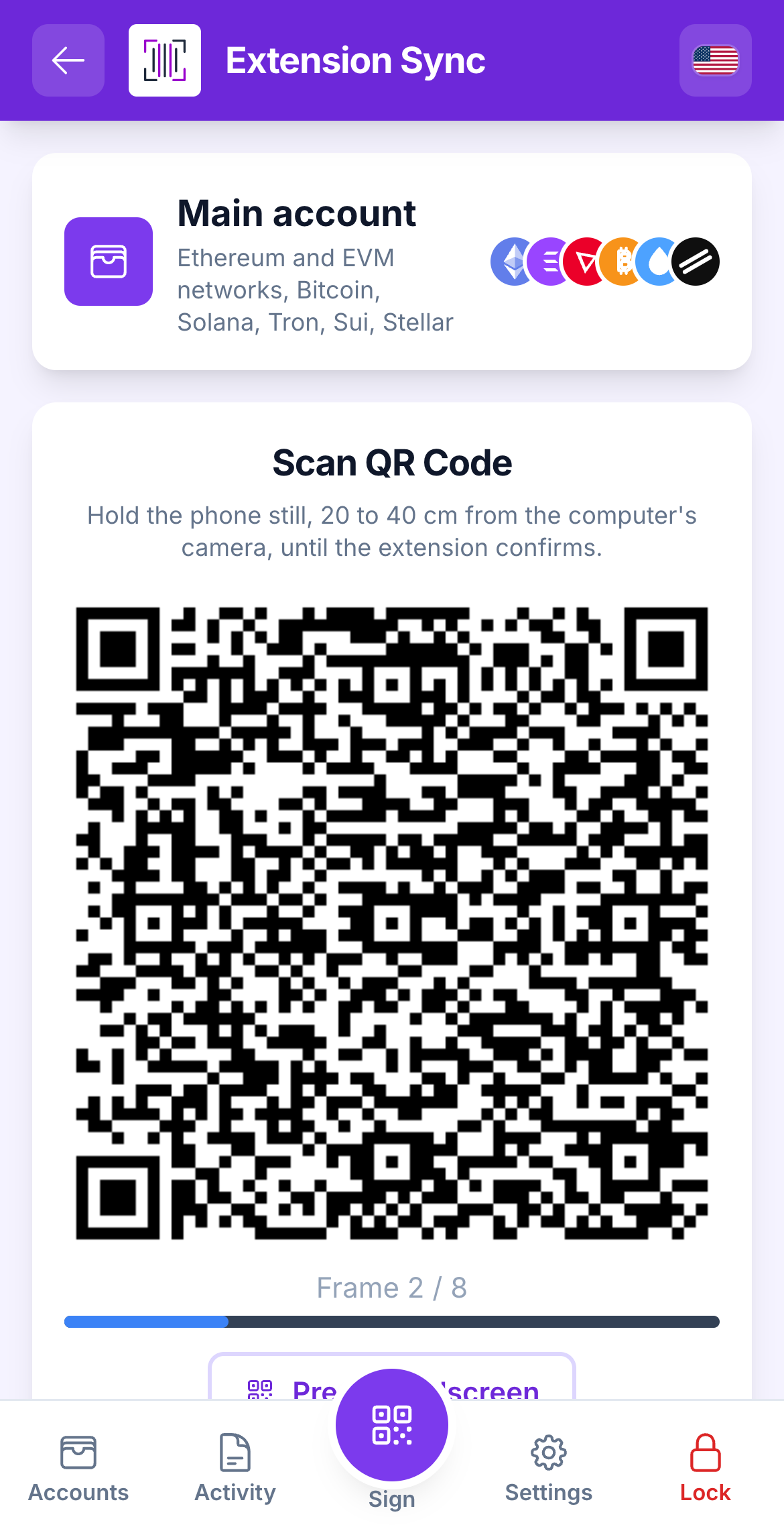 vault sync qr