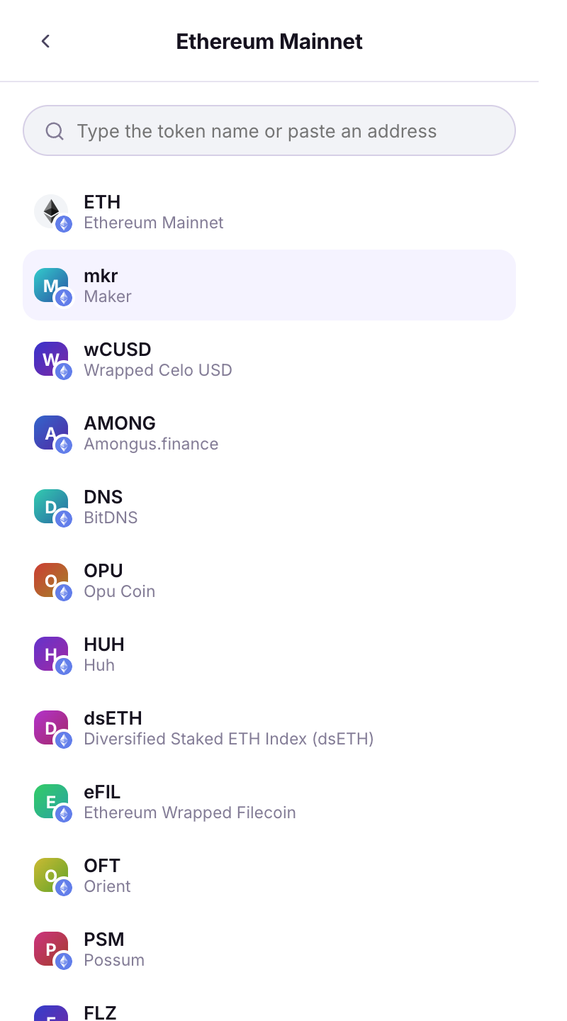 select token